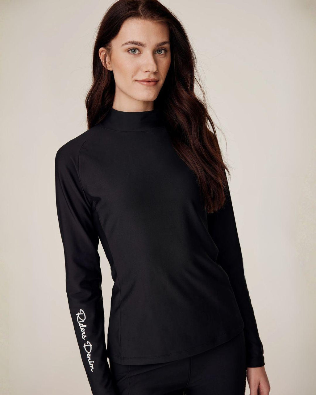 Black Riding Top | High Collar & Stretch | Riders Denim – Riders Denim ...