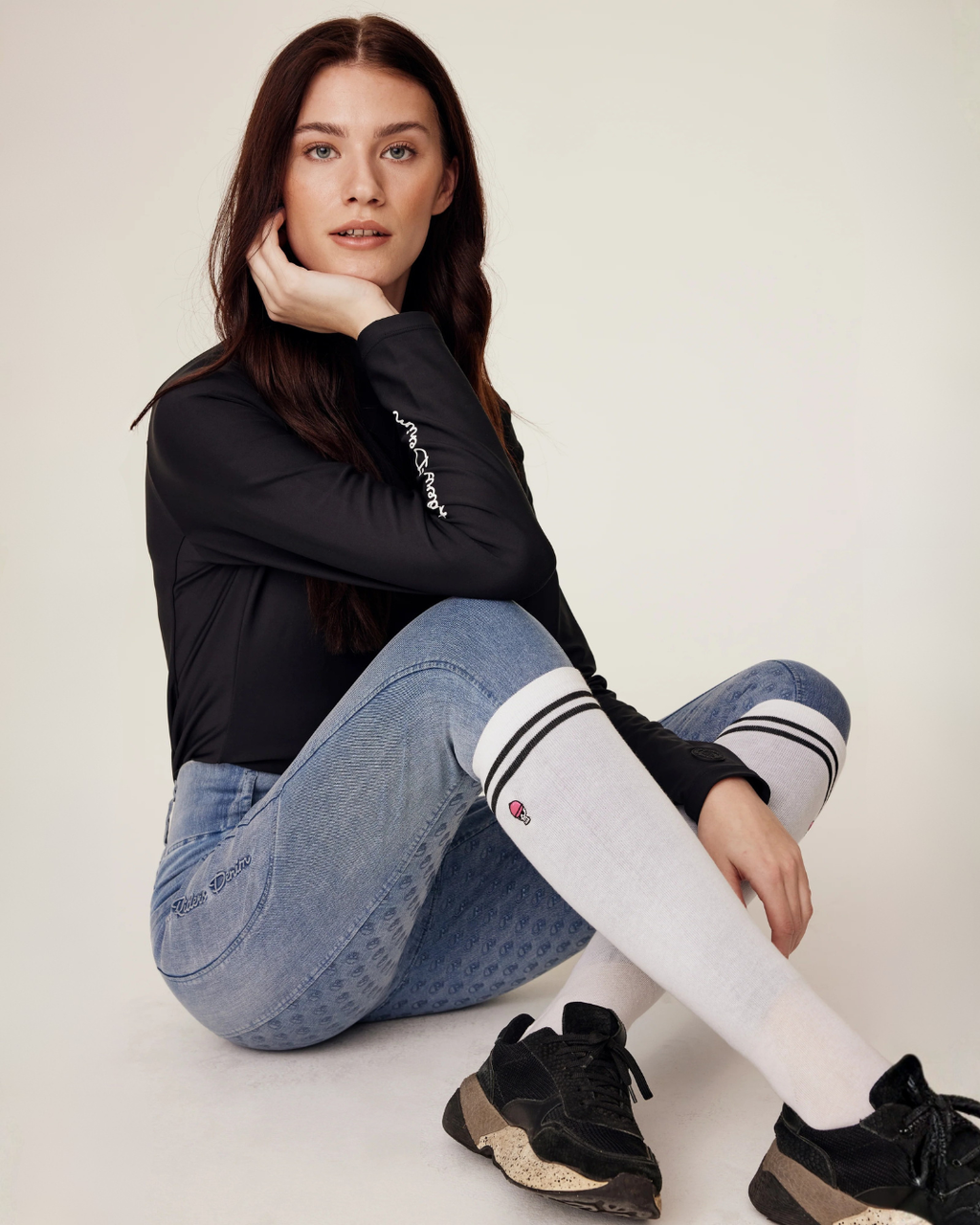 White Riding Socks with Skull | Riders Denim – Riders Denim & more