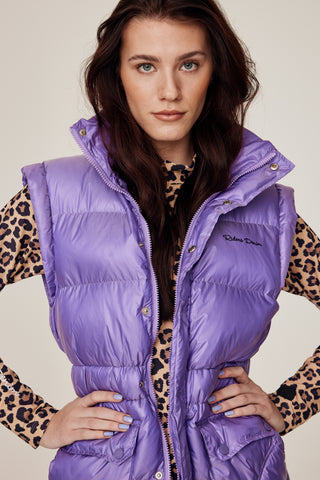 Lilac riding puffer vest