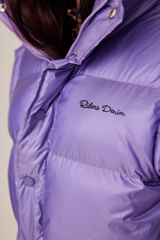 Lilac riding puffer vest